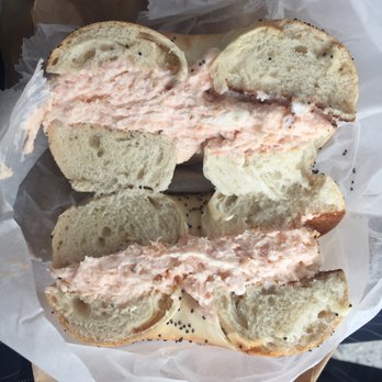 Mike's Bagels - Poppy seed and lox spread - Bagels Near Me - New York, New York