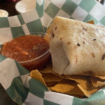 The Depot Tavern - Brisket burrito with tortilla chips and salsa - American Near Me - Minneapolis, Minnesota The Depot Tavern - Brisket burrito with tortilla chips and salsa - American Near Me - Minneapolis, Minnesota
