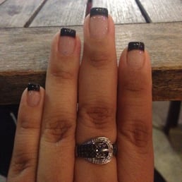 Moonlight tuxedo French with sparkles