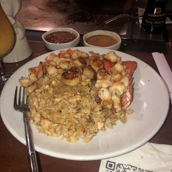 Benihana - Lombard - I ordered the ocean feast.. we also had the emperors choice .. green tea birthday ice cream .. soup.. salad etc... - Sushi Bars Near Me - Lombard, Illinois