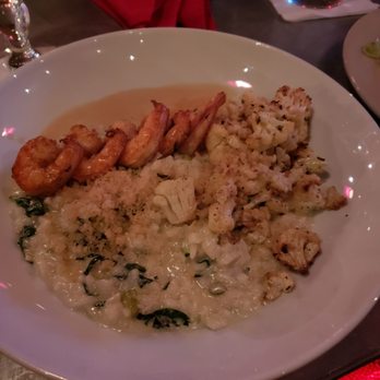 Tappo - Shrimp with spinach risotto, roasted cauliflower and beurre blanc - Wine Bars Near Me - Buffalo, New York Tappo - Shrimp with spinach risotto, roasted cauliflower and beurre blanc - Wine Bars Near Me - Buffalo, New York