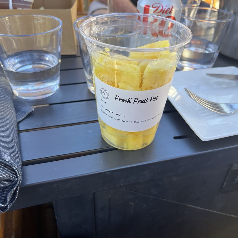 Folktale Winery - $10 fruit cup of just pineapple - Wineries Near Me - Carmel, California Folktale Winery - $10 fruit cup of just pineapple - Wineries Near Me - Carmel, California