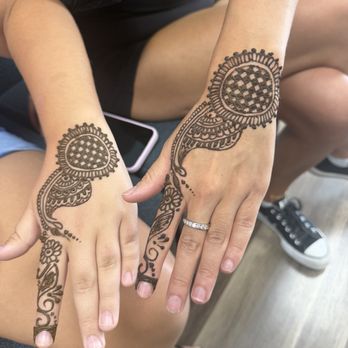 Aroma Threading Salon - Me and my sister came for some matching henna and we love it!!! 10/10 - Threading Services Near Me - Clovis, California Aroma Threading Salon - Me and my sister came for some matching henna and we love it!!! 10/10 - Threading Services Near Me - Clovis, California