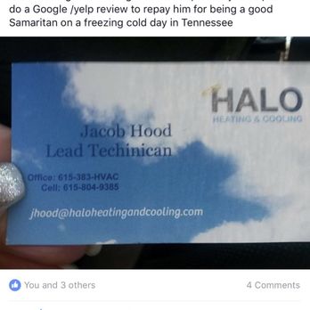 Halo Heating & Cooling - Thank you thank you!!! Earth Angel - Heating & Air Conditioning/HVAC Near Me - Nashville, Tennessee Halo Heating & Cooling - Thank you thank you!!! Earth Angel - Heating & Air Conditioning/HVAC Near Me - Nashville, Tennessee