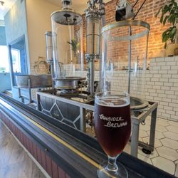 Outsider Brewing - A North Carolina Kellerbock in front of a cleaned and prepped brew system awaiting its next batch.