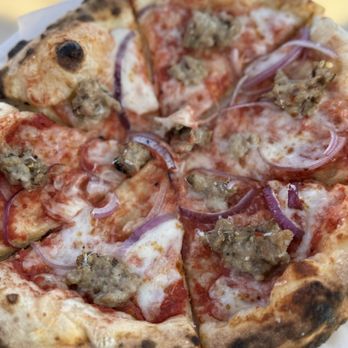 Imperfect Pies Pizza - Handmade Sausage and Red Onion - Pizza Near Me - Boerne, Texas Imperfect Pies Pizza - Handmade Sausage and Red Onion - Pizza Near Me - Boerne, Texas