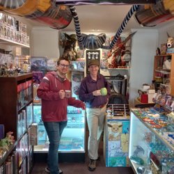 Whimsical Griffin - The owner and his Coffee dealer