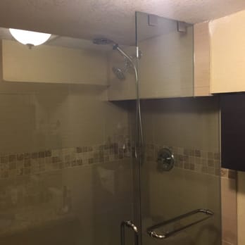 Firehouse Shower Doors - The bathroom had really uneven walls but Nick made it look awesome. - Glass & Mirrors Near Me - Thornton, Colorado Firehouse Shower Doors - The bathroom had really uneven walls but Nick made it look awesome. - Glass & Mirrors Near Me - Thornton, Colorado