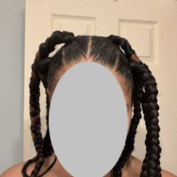 Esther's African hair braiding - There is not uniformity to these braids & the amount of hair added is ridiculously too much!