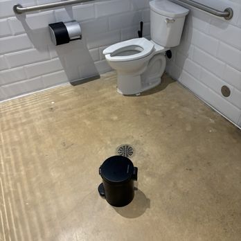 Black Rock Coffee Bar - The trash can that wandered into the middle of the bathroom - Coffee & Tea Near Me - Fulshear, Texas Black Rock Coffee Bar - The trash can that wandered into the middle of the bathroom - Coffee & Tea Near Me - Fulshear, Texas