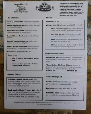 Menu photo 4 Plum Pointe Kitchen Ocracoke, NC