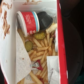 Dairy Queen Grill & Chill - How the food was served to me.. - Ice Cream & Frozen Yogurt Near Me - Troy, Illinois