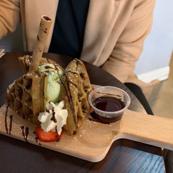 Hide Out Cafe - Matcha waffle - Cafes Near Me - Rowland Heights, California