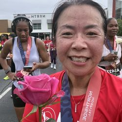Atlanta Track Club - Ran the four miler with the beautiful women of Atlanta and received my long stem rose! Thank you, ATC for another beautiful women's race!