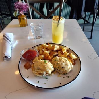 Central Bodega - Spanish Benedict and a bartender's choice mocktail - Wine Bars Near Me - Albuquerque, New Mexico