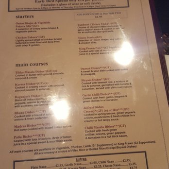 Tale of Spice - Pre-theatre menu. - Indian Near Me - Dundonald, CSR