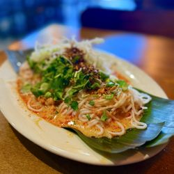 Lotus Thai - !
Khanom Jeen Nam Ya - rich, flavorful curry sauce over soft rice noodles.