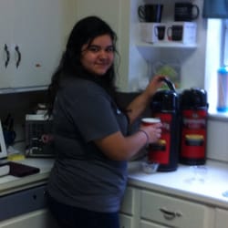 St. Paul's Study Christian Bookstore And Coffee Shop - Gabby serving coffee