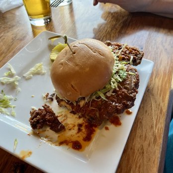 BRU Burger Bar - Carmel - November 1, 2022 spicy chicken sandwich. My wife loved it. - Burgers Near Me - Carmel, Indiana