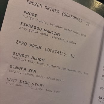 The Crown - Menu - Cocktail Bars Near Me - New York, New York The Crown - Menu - Cocktail Bars Near Me - New York, New York
