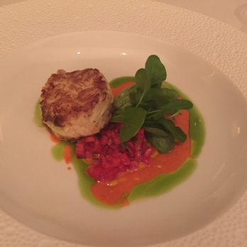 Charleston - Crab cake with tomatoes and an avocado mousse - my favorite! - New American Near Me - Baltimore, Maryland