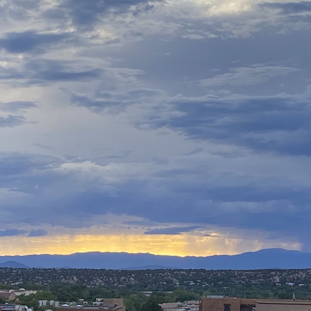 Looking west.