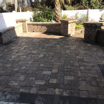 Seaside Scapes - a view of a brick patio - Landscaping Near Me