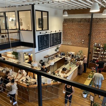 Stoble Coffee - bar area from the second story view - Coffee & Tea Near Me - Chico, California Stoble Coffee - bar area from the second story view - Coffee & Tea Near Me - Chico, California