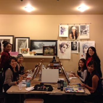 The Pasadena Atelier Art Studio - Art party - friends enjoying an art filled evening together - Art Schools Near Me - Pasadena, California The Pasadena Atelier Art Studio - Art party - friends enjoying an art filled evening together - Art Schools Near Me - Pasadena, California