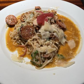 Celestial Cafe - Garlic Smoked Pork Noodles. Delicious! - New American Near Me - Exeter, Rhode Island