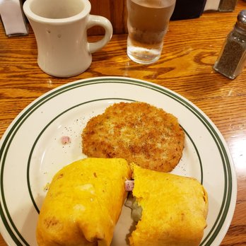Dot's Restaurant - Western Omelet wrap with Potato Pancake at Dots Diner in Wilmington, VT. - Diners Near Me - Wilmington, Vermont Dot's Restaurant - Western Omelet wrap with Potato Pancake at Dots Diner in Wilmington, VT. - Diners Near Me - Wilmington, Vermont
