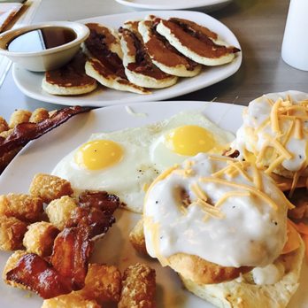 Perkins Restaurant & Bakery - SOUTHERN FRIED CHICKEN BISCUIT BREAKFAST* (w/ Tater tots and Sunny side up). - American Near Me - Kissimmee, Florida Perkins Restaurant & Bakery - SOUTHERN FRIED CHICKEN BISCUIT BREAKFAST* (w/ Tater tots and Sunny side up). - American Near Me - Kissimmee, Florida
