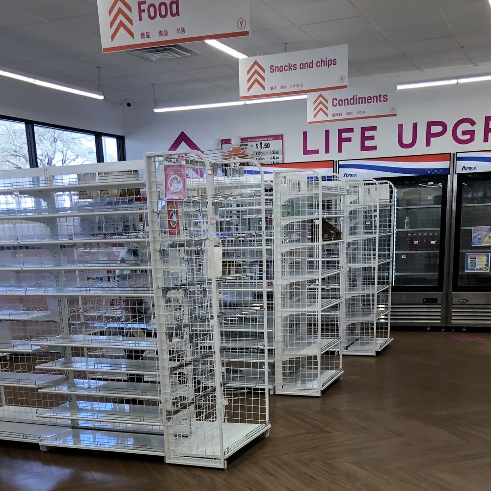 Daiso - Virtually empty food selection weeks after the Arctic Blast had melted away! - Department Stores Near Me - Austin, Texas