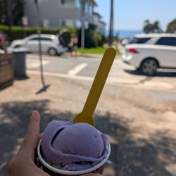 Ube taro and jasmine ice cream