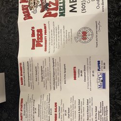 Danny Mac's Pizza - Menu side 1 -- December 2023