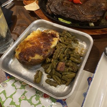 Cafe Josephine - Side of green beans and twice baked potato - Cajun/Creole Near Me - Sunset, Louisiana Cafe Josephine - Side of green beans and twice baked potato - Cajun/Creole Near Me - Sunset, Louisiana