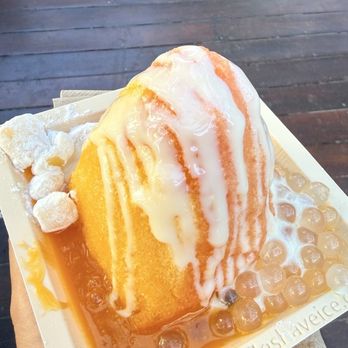 Island Vintage Shave Ice - Sunset with mango, guava and passion fruit - Shaved Ice Near Me - Honolulu, Hawaii Island Vintage Shave Ice - Sunset with mango, guava and passion fruit - Shaved Ice Near Me - Honolulu, Hawaii