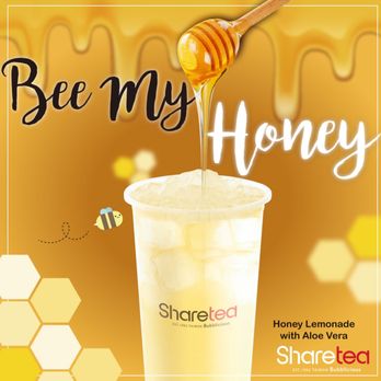 Sharetea - a cup of tea with a honey on it - Bubble Tea Near Me - Westminster, Colorado Sharetea - a cup of tea with a honey on it - Bubble Tea Near Me - Westminster, Colorado