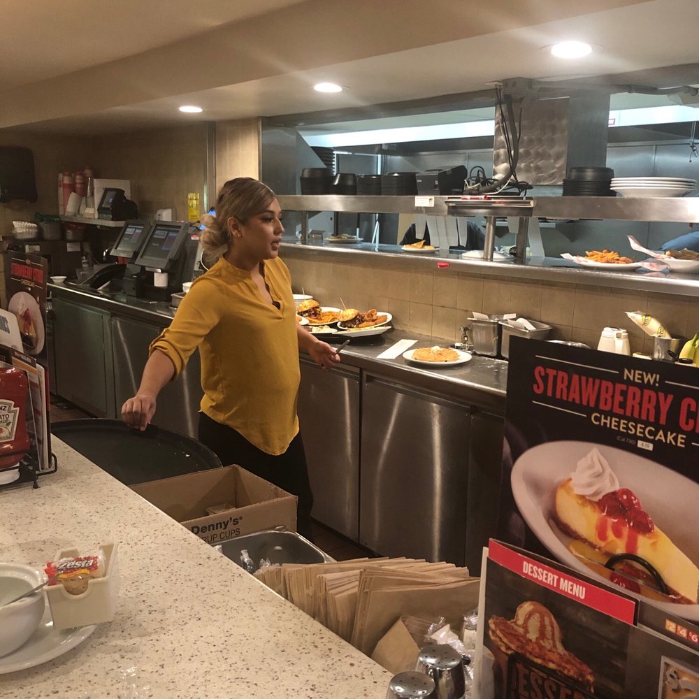 Denny's - So if your Hispanic maybe they will greet you. If your not for sure this one won't talk to you! Oh and she's the manager - Diners Near Me - Fowler, California