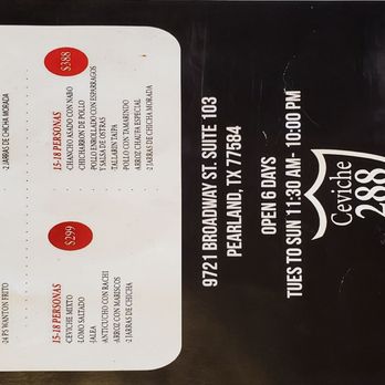 Chifa Peru - Menu - Peruvian Near Me - Pearland, Texas