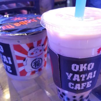 Oko Cafe - Despite the picture, the kawaii size (left) is bigger than the large (right). - Cafes Near Me - Gardena, California Oko Cafe - Despite the picture, the kawaii size (left) is bigger than the large (right). - Cafes Near Me - Gardena, California