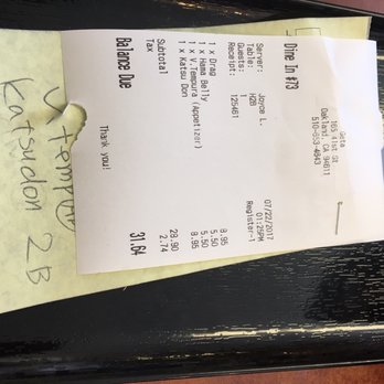 Geta - Bill! 4 items for 2 people under $32! - Japanese Near Me - Oakland, California Geta - Bill! 4 items for 2 people under $32! - Japanese Near Me - Oakland, California