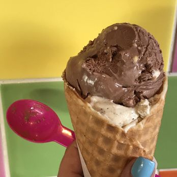 Ice Cream Social - Ruston - Rocky Road (on top) & Vahala Coffee (bottom) with home made cone.yummmmm - Desserts Near Me - Ruston, Washington Ice Cream Social - Ruston - Rocky Road (on top) & Vahala Coffee (bottom) with home made cone.yummmmm - Desserts Near Me - Ruston, Washington