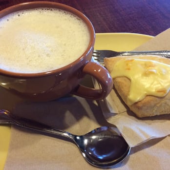Panera Bread - Chai tea latte and orange scone - Salad Near Me - Webster, Texas
