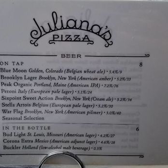 Juliana's - Beer - Pizza Near Me - Brooklyn, New York Juliana's - Beer - Pizza Near Me - Brooklyn, New York
