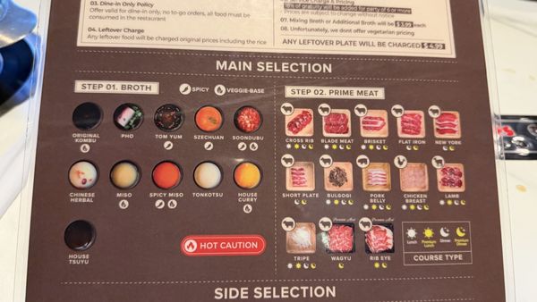 Menu photo 5 Avenue Shabu Huntington Beach, CA