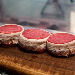 Davy Jones Quality Meats - Bacon wrapped steak fillets