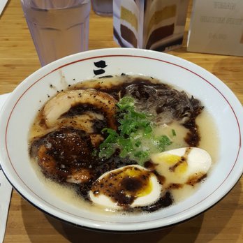 Sansotei Ramen - Tonkatsu Black with thin noodles! Soooo goooodddd - Ramen Near Me - Toronto, Ontario