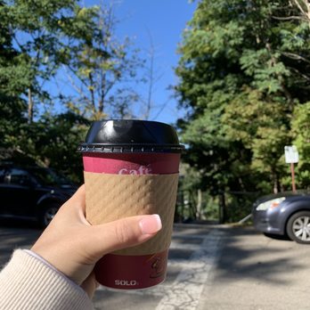 Terra Cotta Coffee House - Small sugar free caramel flavored latte with almond milk, yummmmm - Coffee & Tea Near Me - Alfred, New York Terra Cotta Coffee House - Small sugar free caramel flavored latte with almond milk, yummmmm - Coffee & Tea Near Me - Alfred, New York