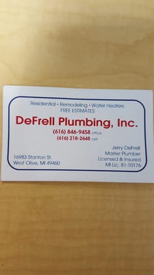 Defrell Plumbing Logo